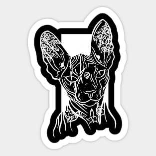 Sphinx cat lover Sphynx hairless cat breed naked cat Sticker